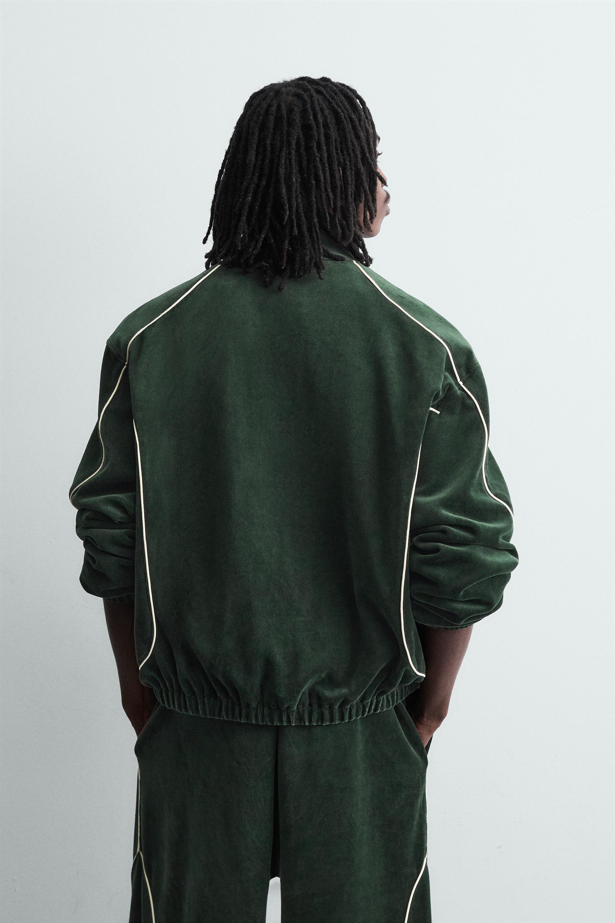 VELOUR PIPING JACKET